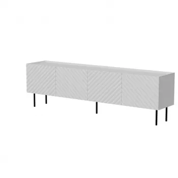 Mobile TV cama meble LUCCA 4D, 2000×400×590 mm, bianco, piano in truciolare