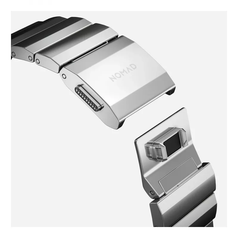 Cinturino Nomad NM1A4HSXS0 per sportwatch, acciaio inox, argento, larghezza 35 mm, 108,9 g