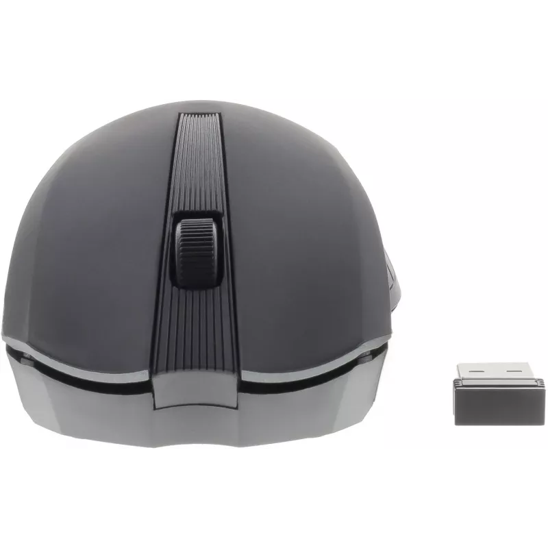 Mouse wireless simmetrico 2,4 GHz, 3 tasti, portata 10 m