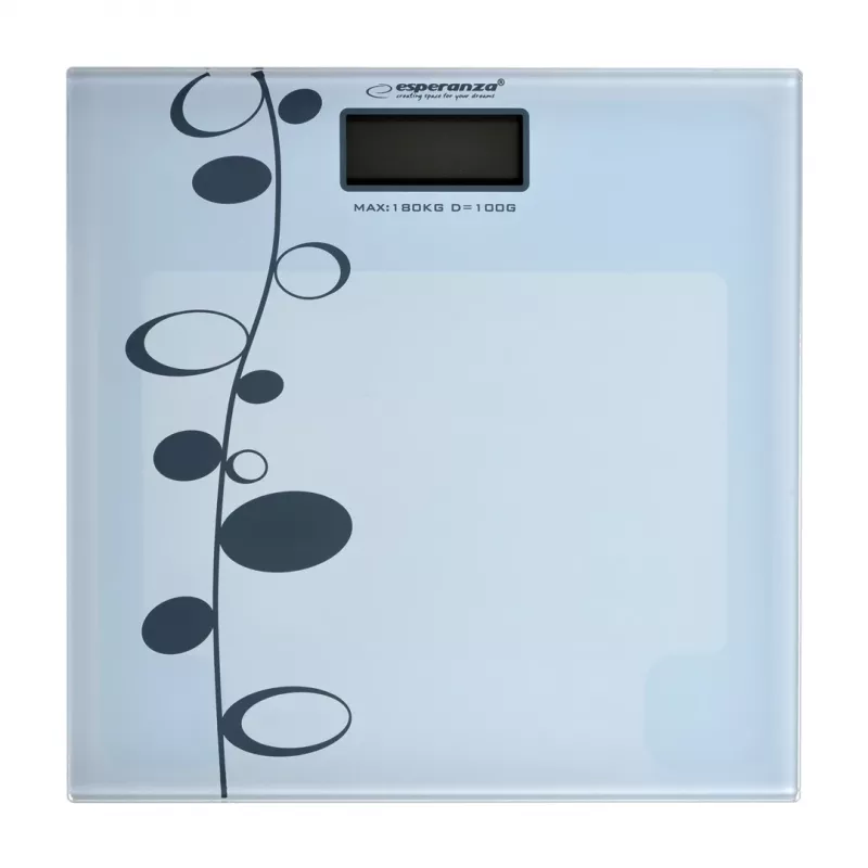 Bilancia pesapersone Esperanza Zumba EBS005 - elettronica, 180 kg, vetro bianco