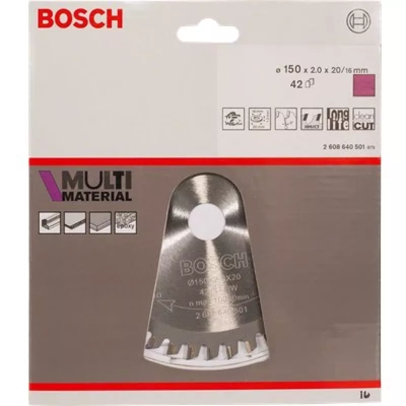 Bosch Multi Material 2608640509 lama per sega circolare, 190 mm, 54 denti, foro 30 mm
