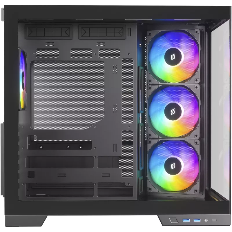 Case PC Silentware View A-RGB nero VIEWSchwarz — case Mid-Tower con illuminazione A-RGB