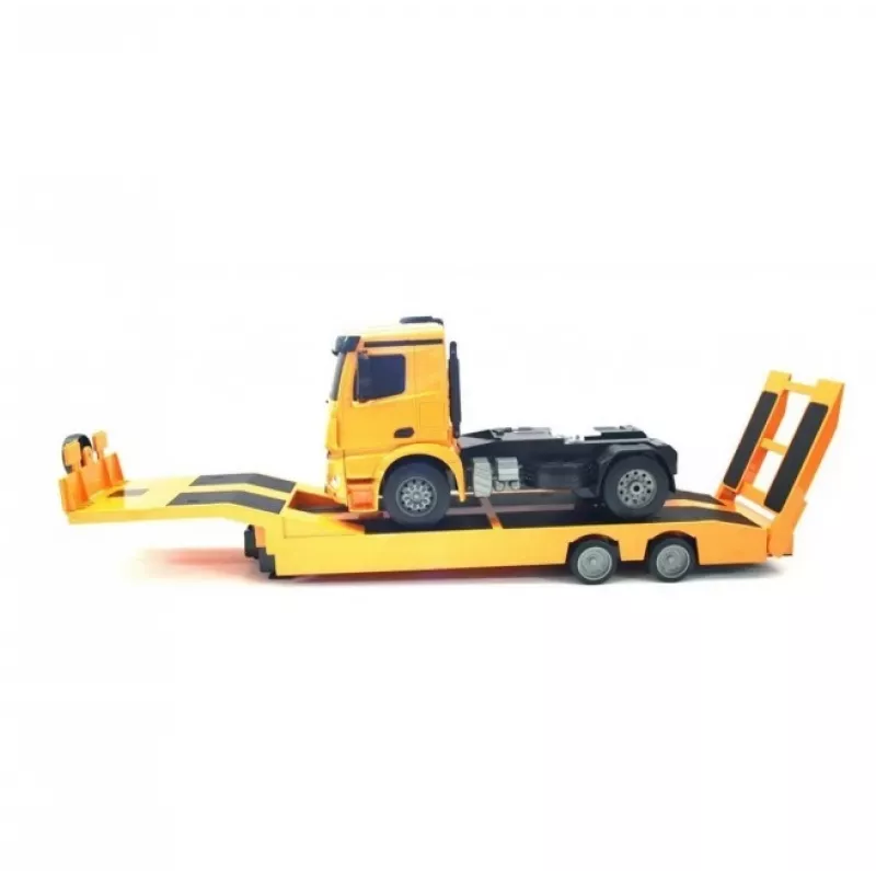 Double E scala 1/20 RC Mercedes-Benz Arocs con rimorchio a pianale preassemblato