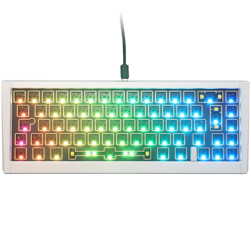 Ducky Outlaw 65 tastiera universale USB argento meccanica RGB LED