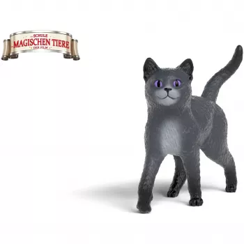 Figura giocattolo Schleich Karajan der Kater della serie Die Schule der magischen Tiere, figura da collezione