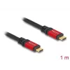 Cavo USB DeLOCK Type-C maschio su maschio 10 Gbps PD 3.0 100 W 1 m rosso metallo
