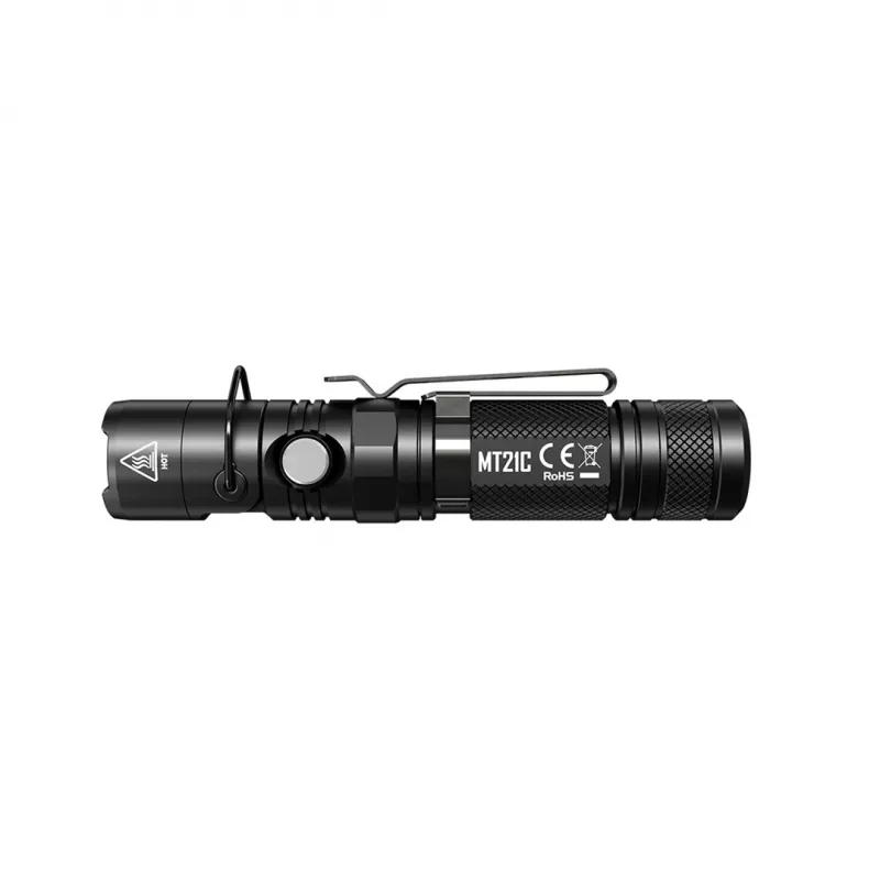 Torcia portatile Nitecore MT21C, 1000 lm, 131 mm, 103,5 g, accetta 18650 o CR123, nero