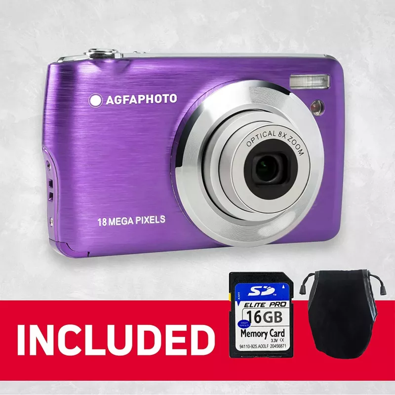 Agfa Photo DC8200 viola + custodia + scheda SD 16 GB