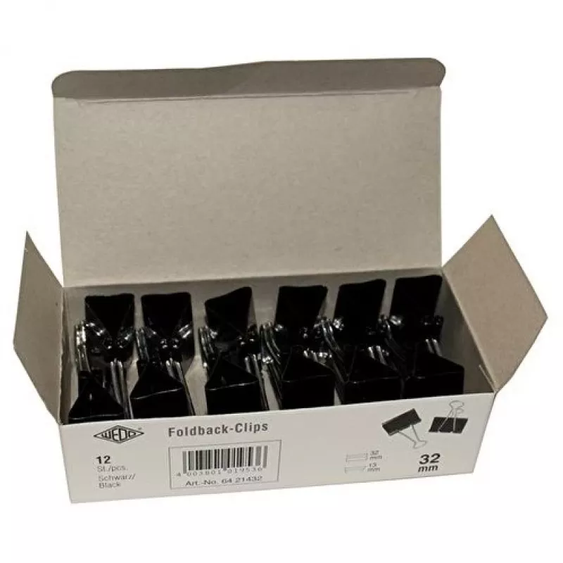 Clip foldback WEDO B apertura nero 62421383 (6421432)