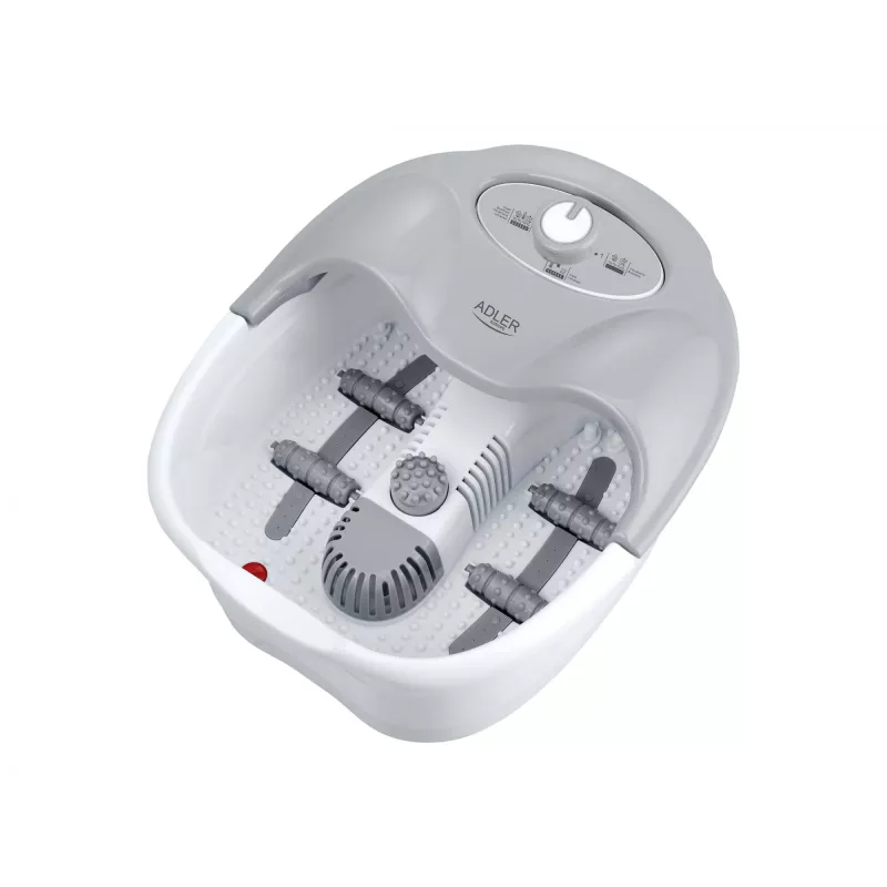 Massaggiatore per gambe Adler AD 2167 con massaggio a rulli e vibrante, calore, intensità regolabile, 80 W, grigio bianco