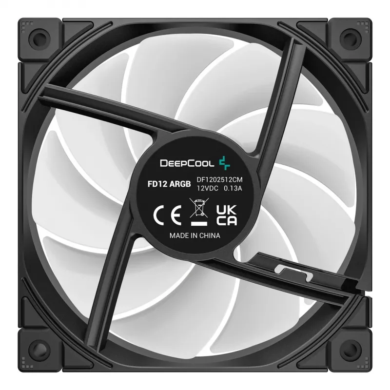DeepCool FD12 ARGB R-FD12-BKAPN3-G ventole per case, 120 mm (120x120x25), 12 V, confezione da 3, nere