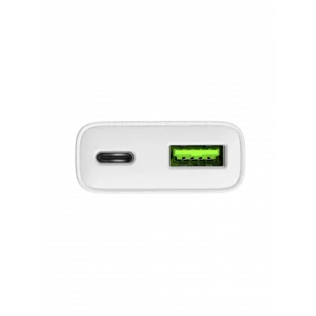 Alimentatore NATEC Ribera NUC-2376 — 1× USB-A, 1× USB-C, uscita 3 A