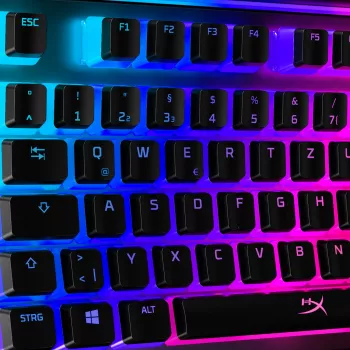 HyperX Pudding Keycaps – set completo di tasti – ABS – nero (layout DE) – tasti per tastiera – ABS – nero