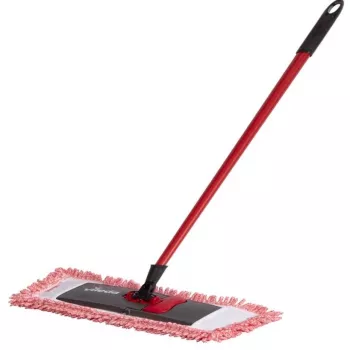 Mop piatto VILEDA 140992 — testa in microfibra per pavimenti duri, lavabile fino a 60 °C, rosso/bianco, 1 pz.
