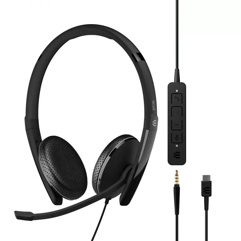 Cuffie EPOS ADAPT 165 USB-C II con filo archetto ufficio/call center USB Type-C nero