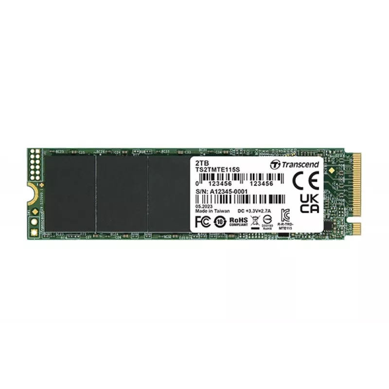 Unità SSD Transcend 1 TB M.2 PCIe Gen3 x4 NVMe TS1TMTE115S