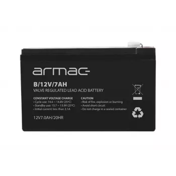 Batteria per UPS ARMAC B/12V/7AH — piombo-acido AGM 12V 7Ah, corrente di scarica max 110A, case ABS