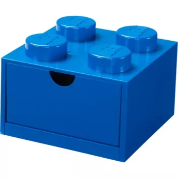 Cassetto da scrivania LEGO 4, scatola contenitore blu, con stud