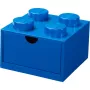 Cassetto da scrivania LEGO 4, scatola contenitore blu, con stud