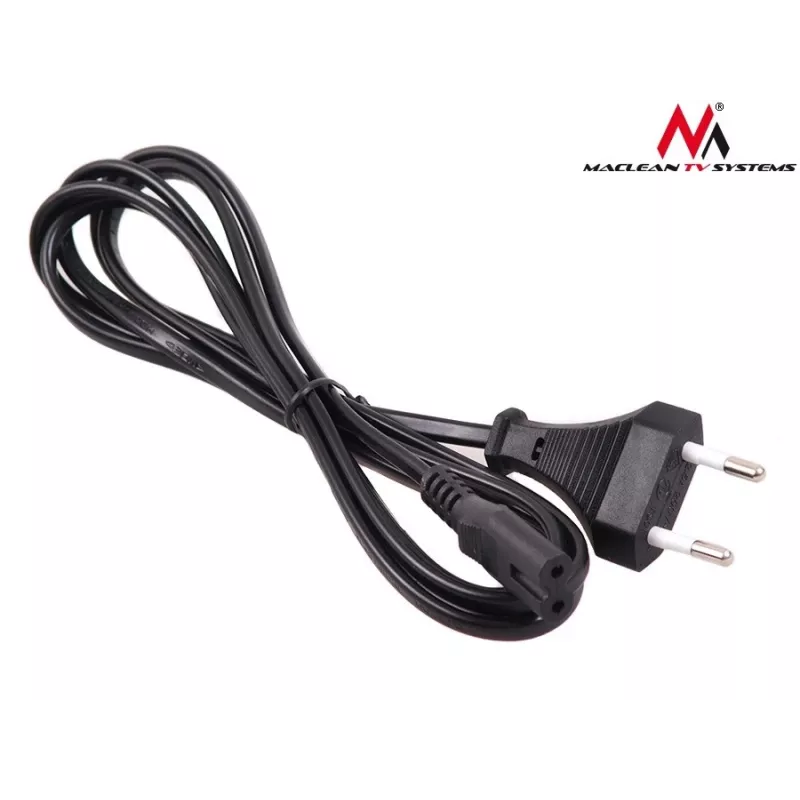 Maclean MCTV-809 Cavo di alimentazione da spina EU a Figure-8 (C7), 1,5 m
