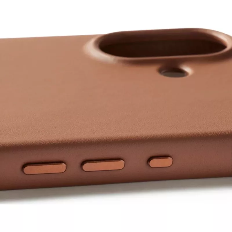Mujjo Full Leather Case MagSafe custodia per iPhone 17 marrone