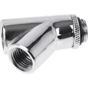 Alphacool Eiszapfen raccordo a Y 45° - G1/4 girevole - 2x filettatura femmina 1x filettatura maschio - cromato (17400)