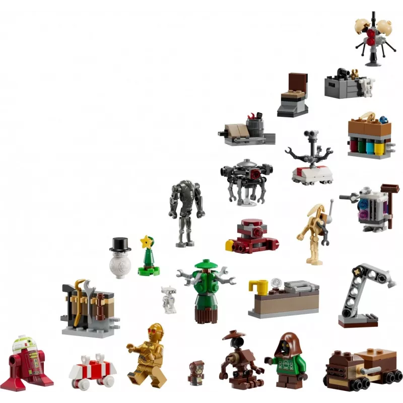 Calendario dell'Avvento LEGO Star Wars 2025 — set 75418, minifigure e modelli da costruire a tema natalizio
