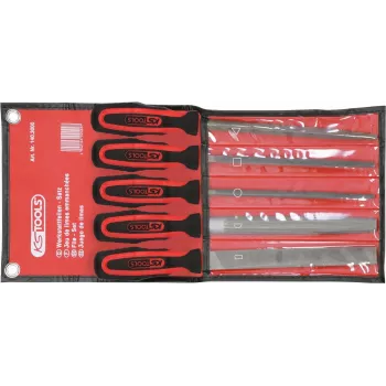 Set di lime KS Tools 5 pezzi modello 140.3000 — set di lime per metallo, forme e dimensioni varie