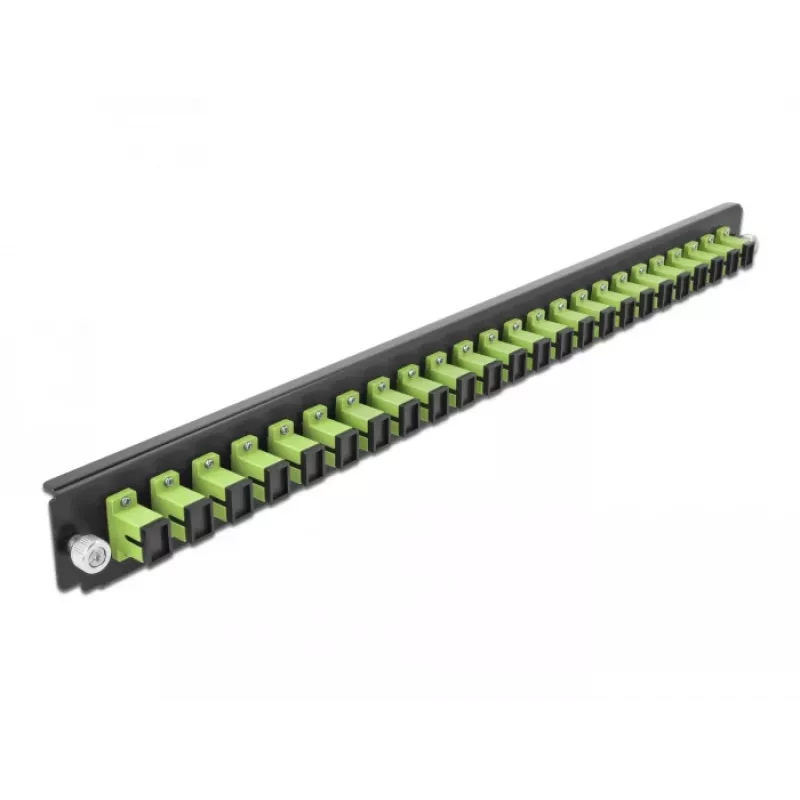 Pannello frontale splice box DeLOCK 19 pollici 24 porte SC simplex verde lime