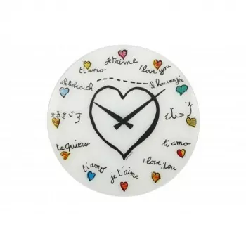 NeXtime orologio 8030 Loving You, Ø43 cm, da parete, bianco/multicolore