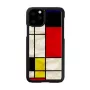 Custodia per smartphone iKins per iPhone 11 Pro Mondrian nero — cover protettiva, guscio rigido, aperture precise