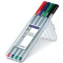 Fineliner Staedtler 334 SB4 nero blu verde rosso