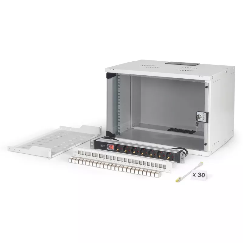 Kit di rete DIGITUS DN-49202-SET 483 mm 7U 540x400 mm armadio rack con altezza 7U e dimensioni interne 540×400 mm