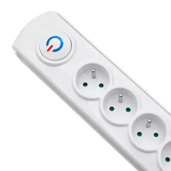 Protezione da sovratensione Qoltec 50293 bianco 8 prese AC 230 V
