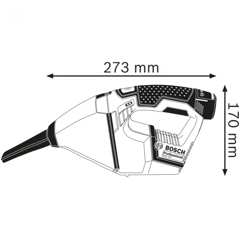 Bosch GAS 10,8 V-LI aspirabriciole blu senza sacchetto