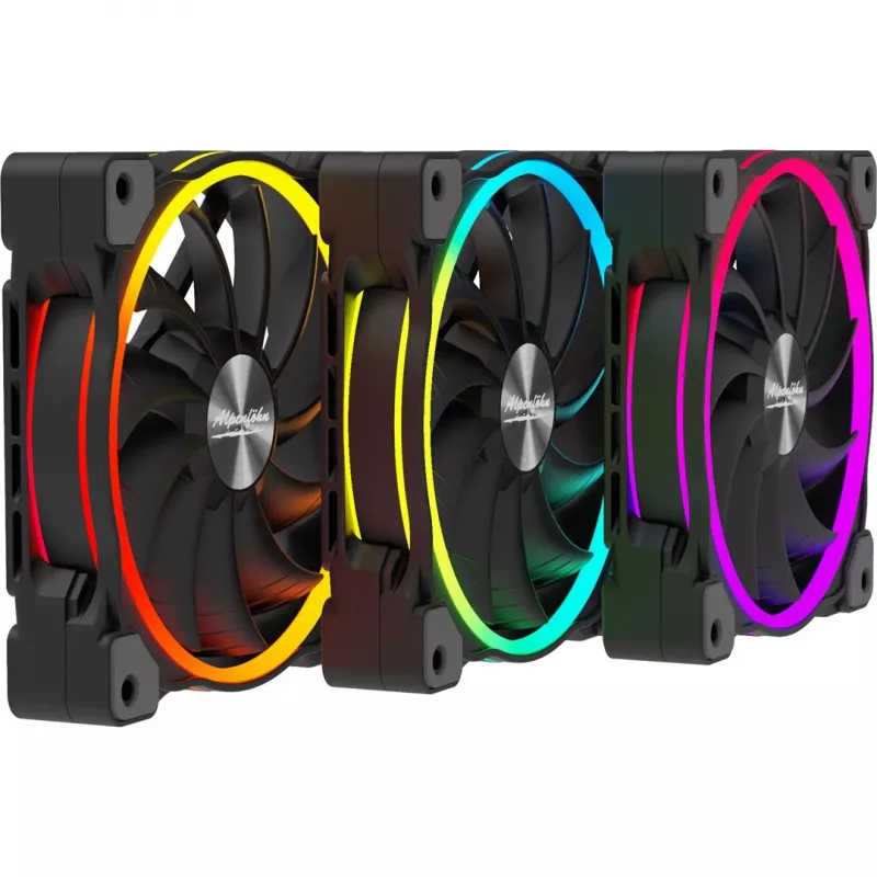 Ventola per case ALPENFÖHN Wing Boost 3 120mm ARGB, confezione da 3, nero