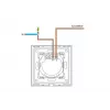 Interruttore touch singolo Spring modello 0 vetro nero