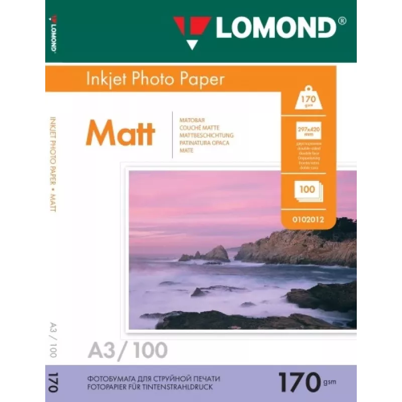 Carta fotografica inkjet Lomond 0102012 A3 170 g/m² fronte-retro