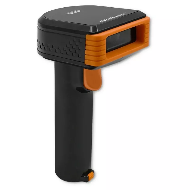 Lettore di codici a barre wireless QOLTEC 50878 1D/2D con base di ricarica