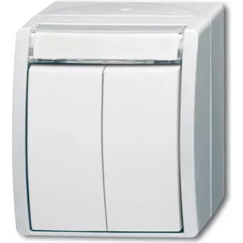 BUSCH JAEGER 1484-0-0379 - Pulsante - bianco - IP44 - CE - 74 mm - 55 mm