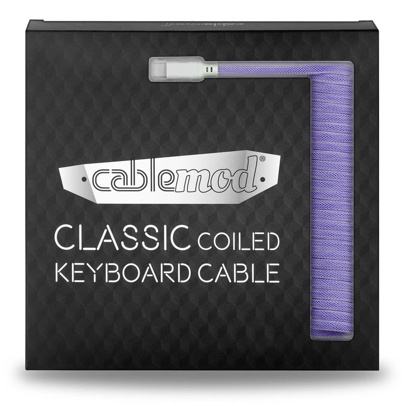 CableMod Classic Coiled CM-CKCA-CW-PW150PW-R cavo a spirale per tastiera, da USB-C a USB-A, 150 cm, Rum Raisin