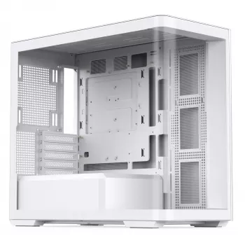 Jonsbo D300 Midi-Tower, 270 gradi, vetro temperato - bianco