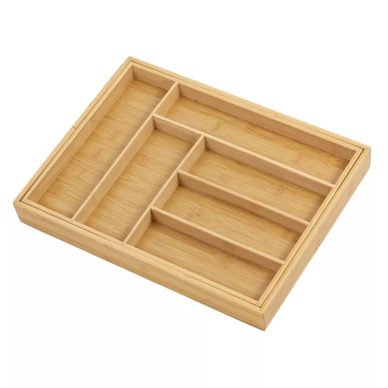 Organizer per cassetto posate GreenBlue GB379 inserto in bambù con scomparti, superficie naturale
