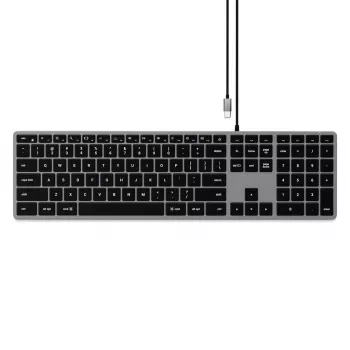 Tastiera Satechi sottile W3 USB-C con tastierino numerico (Space Gray)