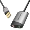 Vention scheda audio esterna USB 0,15M grigio metallo tipo
