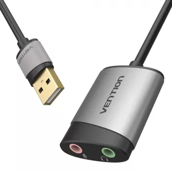 Vention scheda audio esterna USB 0,15M grigio metallo tipo