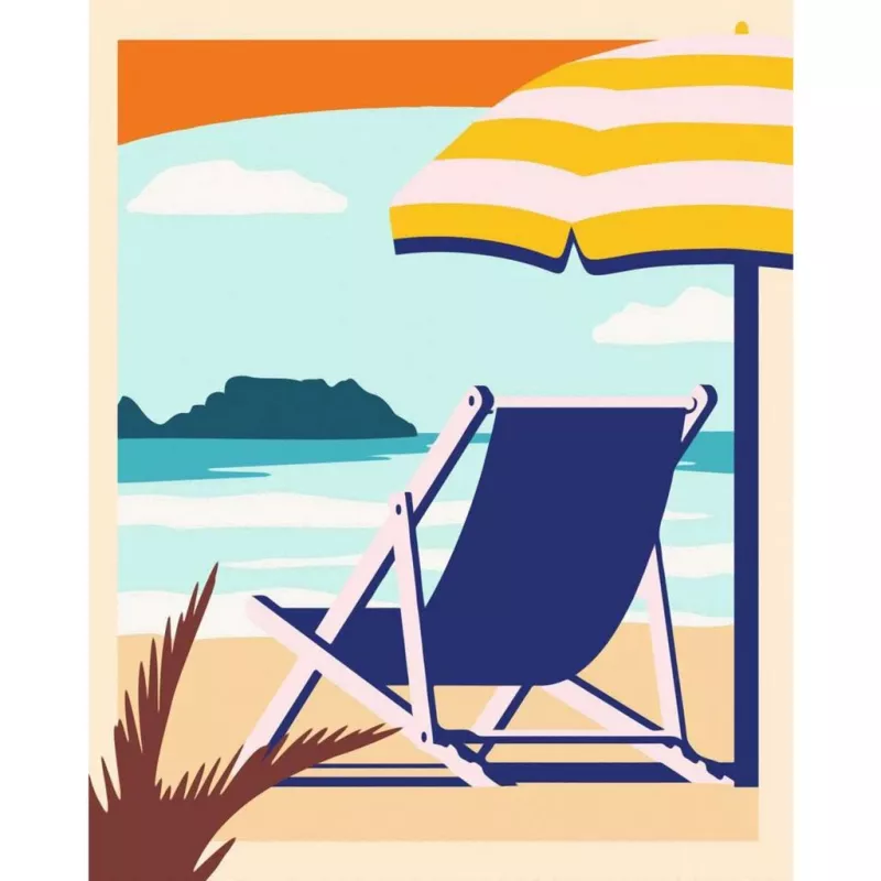 Set da pittura Ravensburger CreArt – Relax at the Beach (23897) set artistico