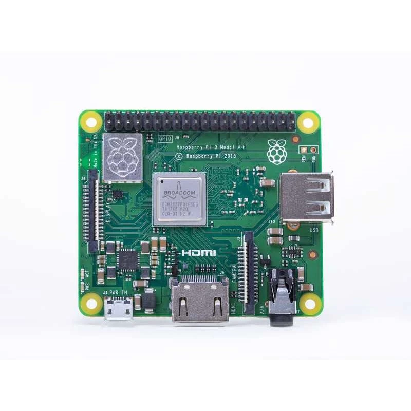 Raspberry Pi 3 Model A+ - computer a scheda singola - Broadcom BCM2837B0 / 1,4 GHz - RAM 512MB - 802,11a/b/g/n/ac, Bluetooth 4,2 (Raspberry Pi 3 Model A+)