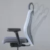 Up Up Athene sedia da ufficio ergonomica nero, grigio + tessuto blu