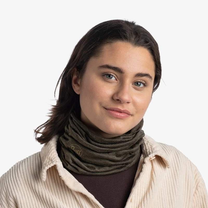 Buff 113010.843.10.00 Merino Lightweight scaldacollo multifunzione per adulti, lana merino, Solid Bark
